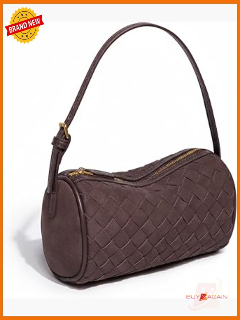 Suede Woven Hobo Crossbody Bag - Mini Top Handle Purse